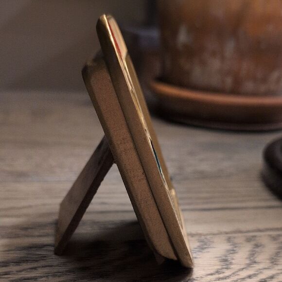 Vintage The Bucklers Inc Heavy Enamel Clown & Balloons Brass Picture Frame MCM - Picture 6 of 9